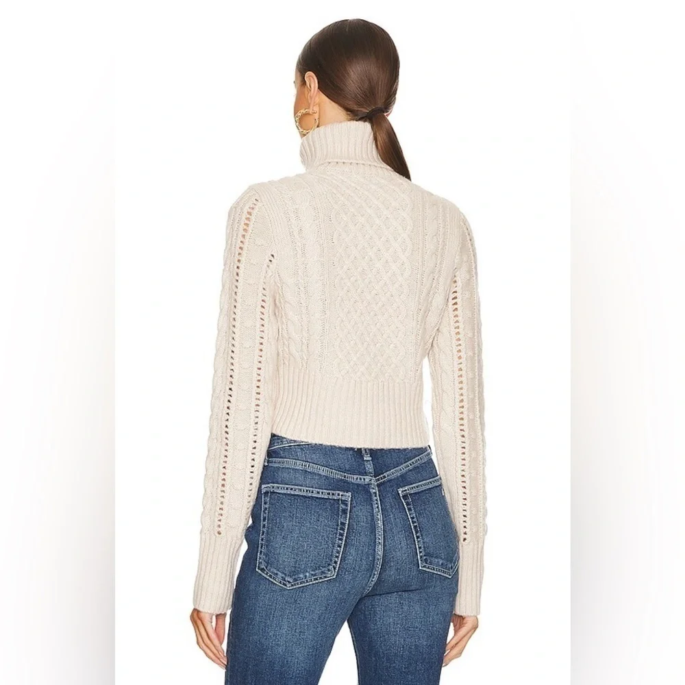 Rag & Bone Elizabeth Cable Turtleneck in Ivory